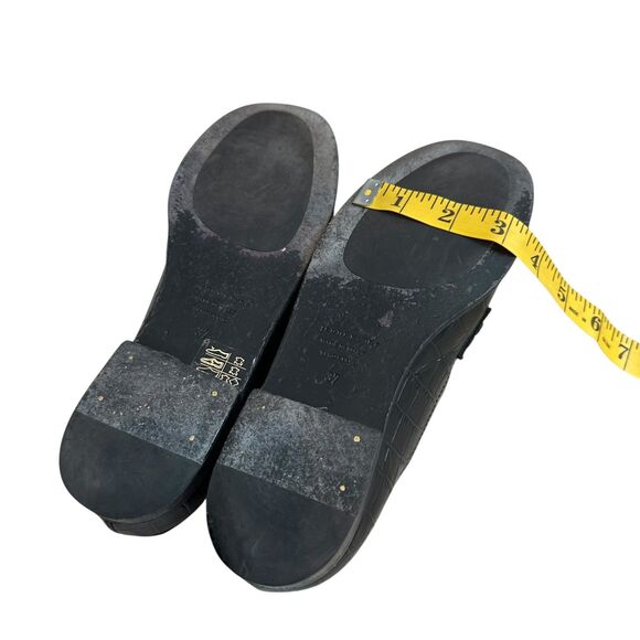 Jenni Kayne Crocodile Embossed Loafers Black Size 37 / US 6.5-7 - Picture 12 of 12